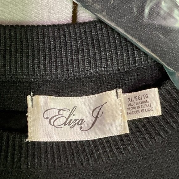 Eliza J Black Fit & Flare Sweater Dress - Picture 11 of 13